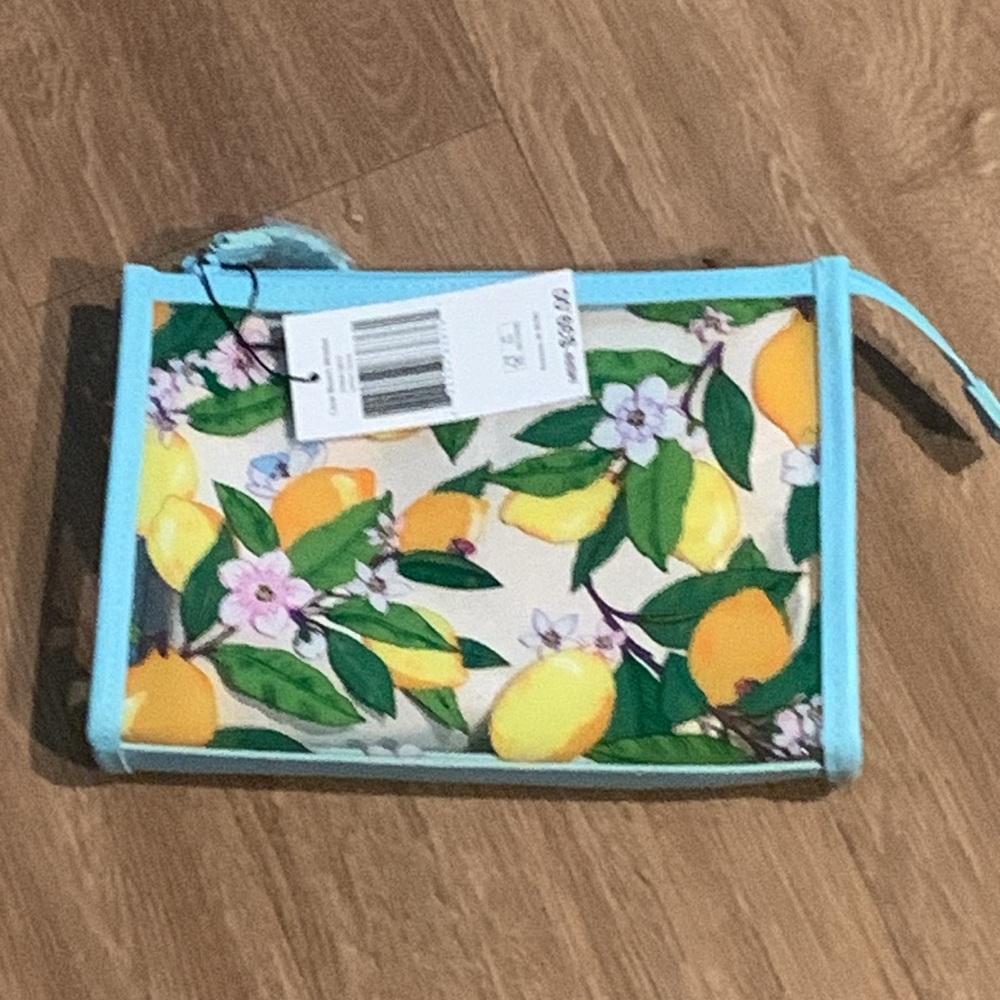 TT: Vera Bradley Lemon Grove Clear Wristlet Cosmetic Case - Picture 3 of 11